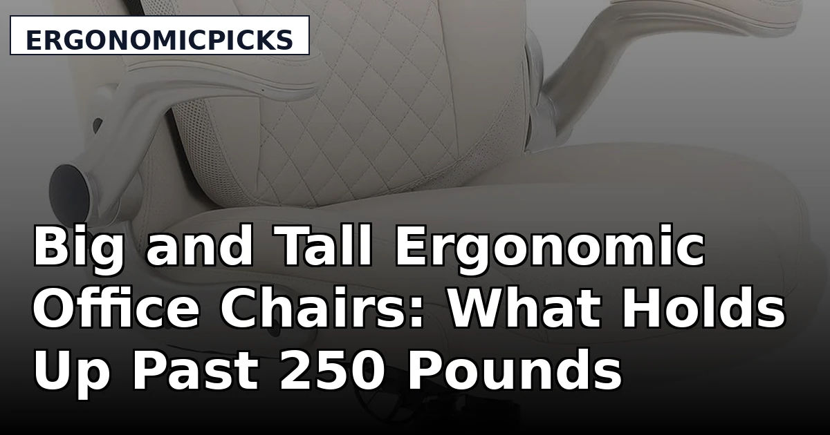 Big and Tall Ergonomic Office Chairs: What Holds Up Past 250 Pounds