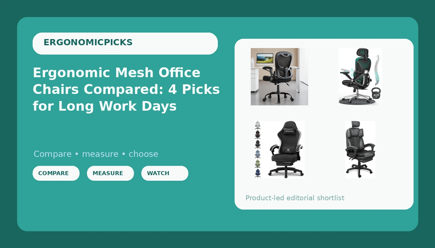 Ergonomic Mesh Office Chairs Compared: 4 Picks for Long Work Days