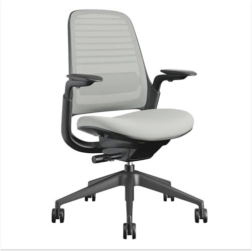 Steelcase Series 1 Ergonomic Office Chair, Carpet Floors, Nickel